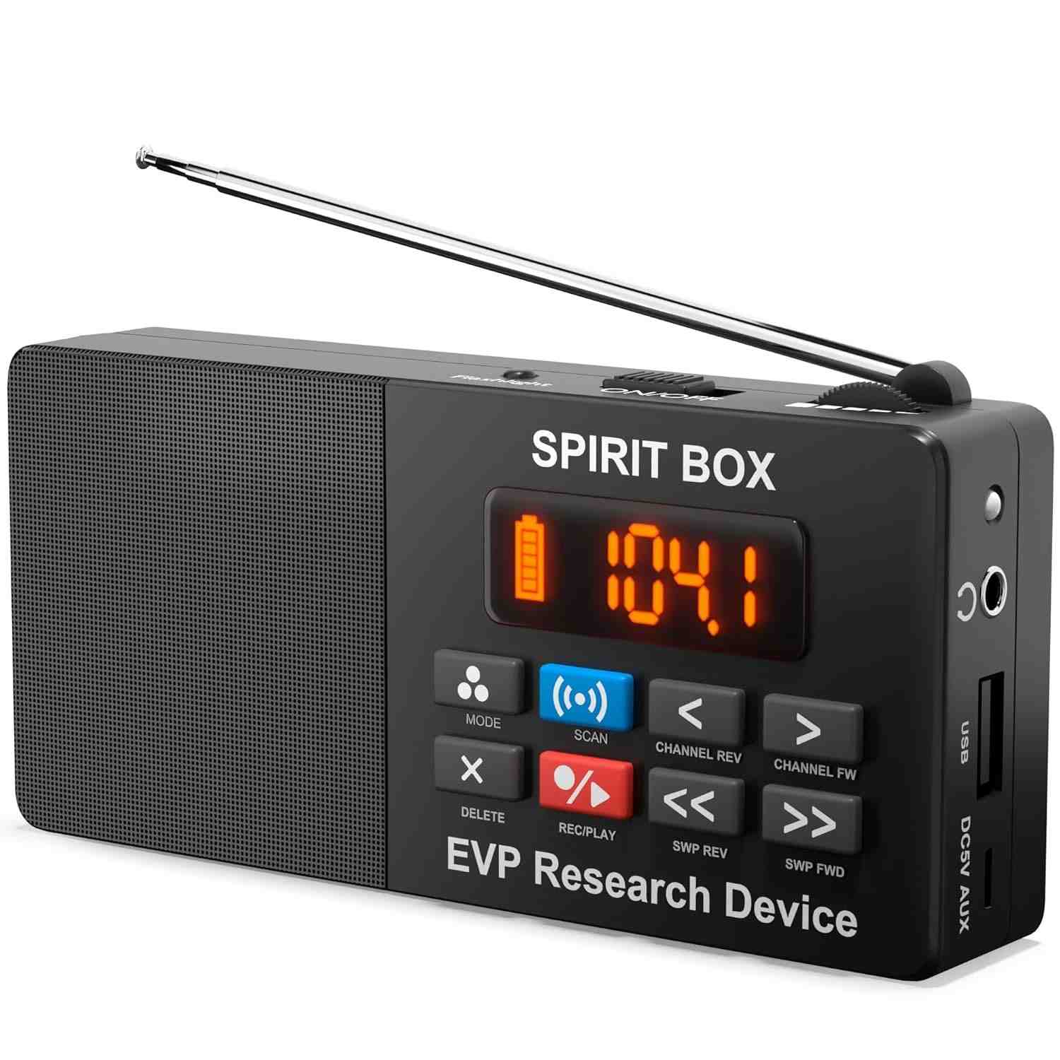 PARANORMIC Spirit Box: Kit Essencial para Investigação Paranormal com Micro SD 32GB e Lanterna
