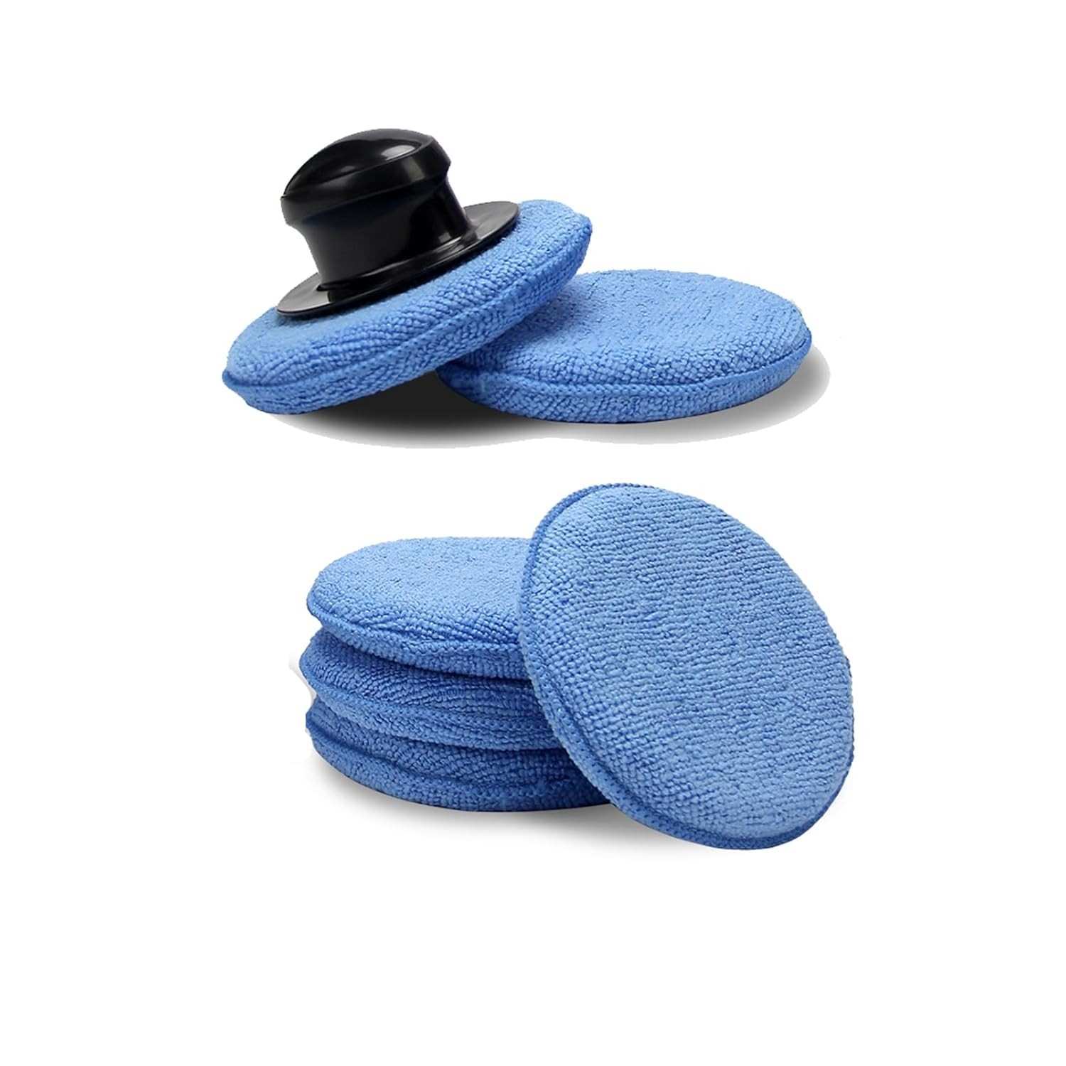 Almofadas Aplicadoras de Cera de Microfibra - 12,7 cm | Para Polimento e Limpeza de Carros