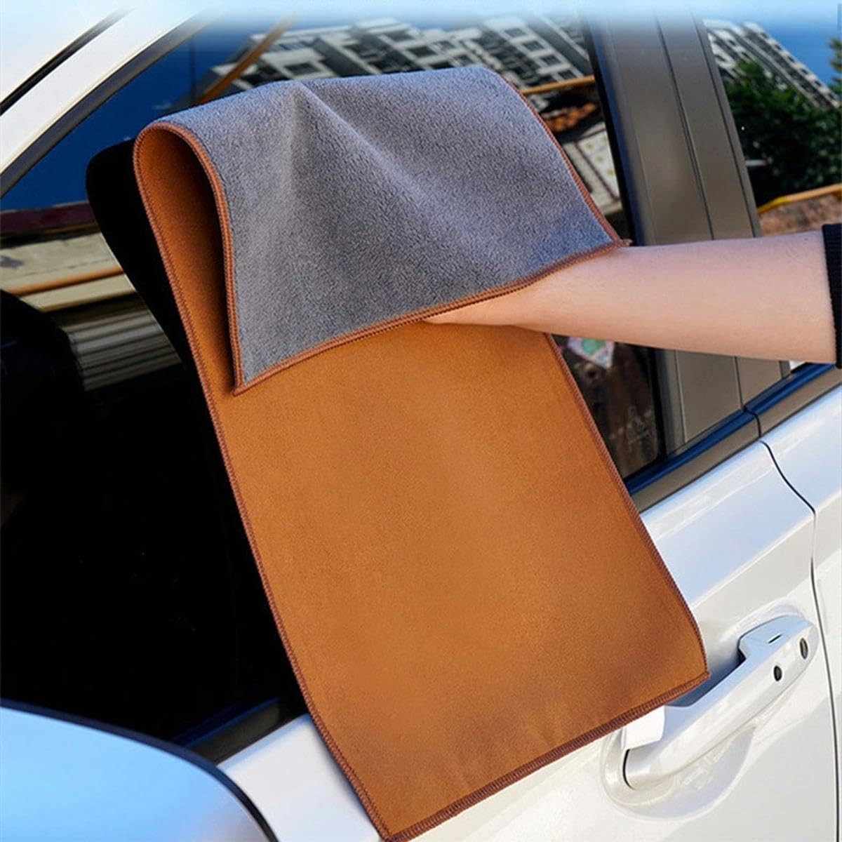 Toalha de Secagem de Carro Super Absorvente 2025 - Microfibra Dupla Face para Limpeza Profissional