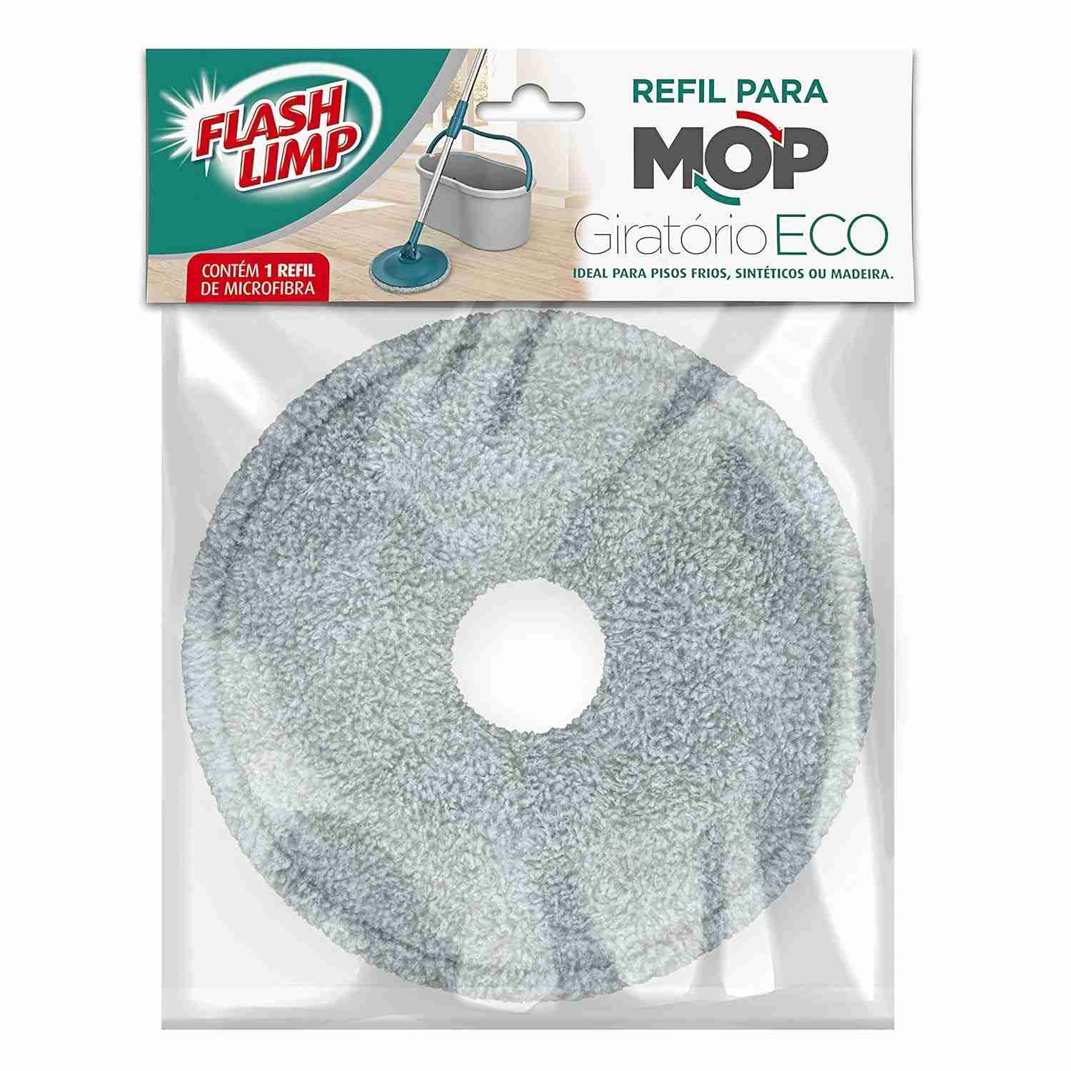 Refil Microfibra para Mop Giratório ECO - Alta Absorção e Lavável