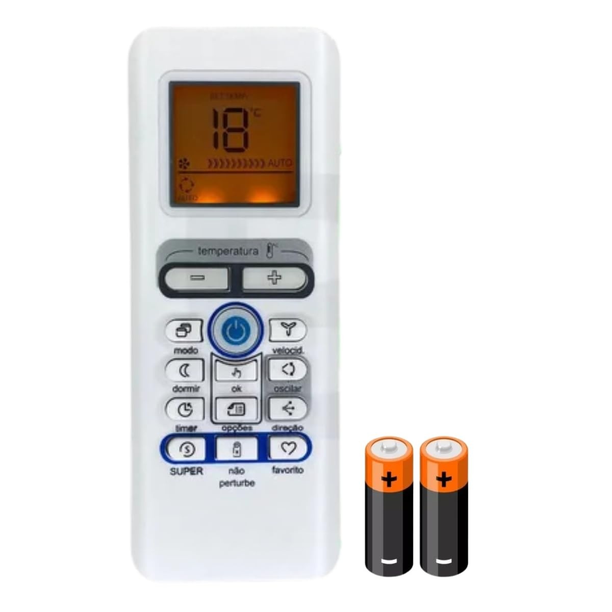 Controle Remoto Universal para Ar Condicionado – Compatível Springer Midea, Comfee & Muller