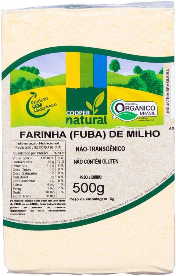 Farinha (Fubá) de Milho Orgânica Coopernatural 500g