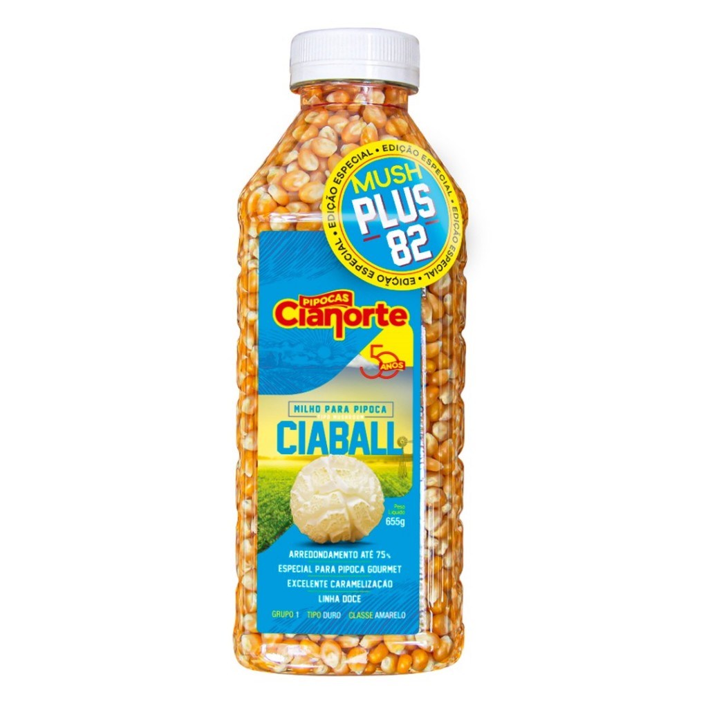 Milho para Pipoca Ciaball Mush75 Tipo Mushroom 655g – Sabor Intenso e Textura Perfeita