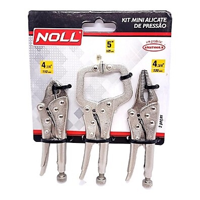 Mini Alicate de Pressão Noll: Kit 3 Peças Essenciais