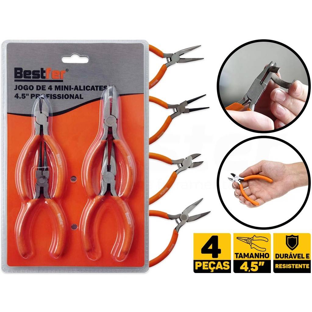 Mini Alicates Bestfer: Kit Essencial para Artesanato
