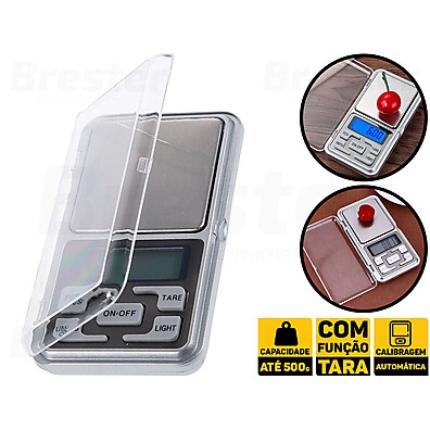 Mini Balança Digital de Precisão 0.1g a 500g – Prática e Portátil