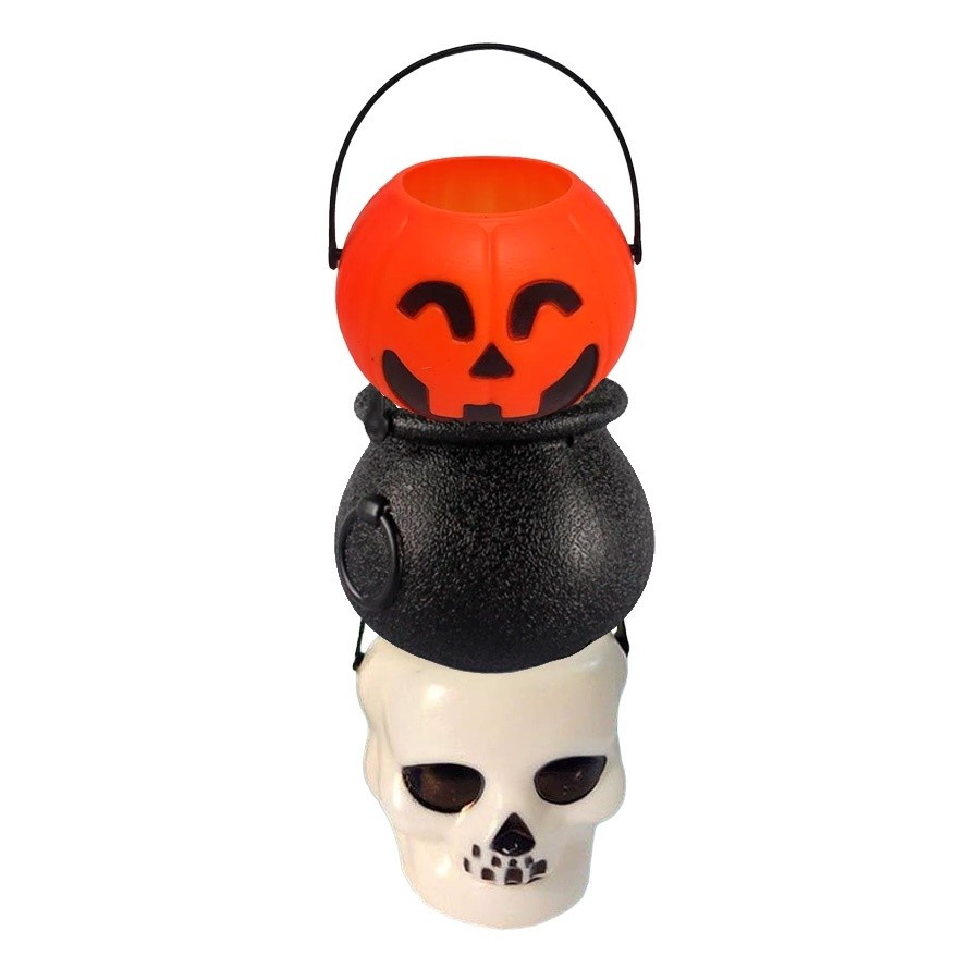 Mini Baldes de Halloween: Kit 3 Unidades Decorativas