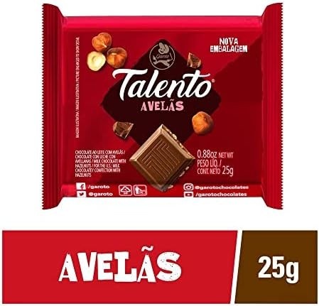 Chocolate Mini Talento Vermelho Avelãs 25Gr C/15un - Garoto