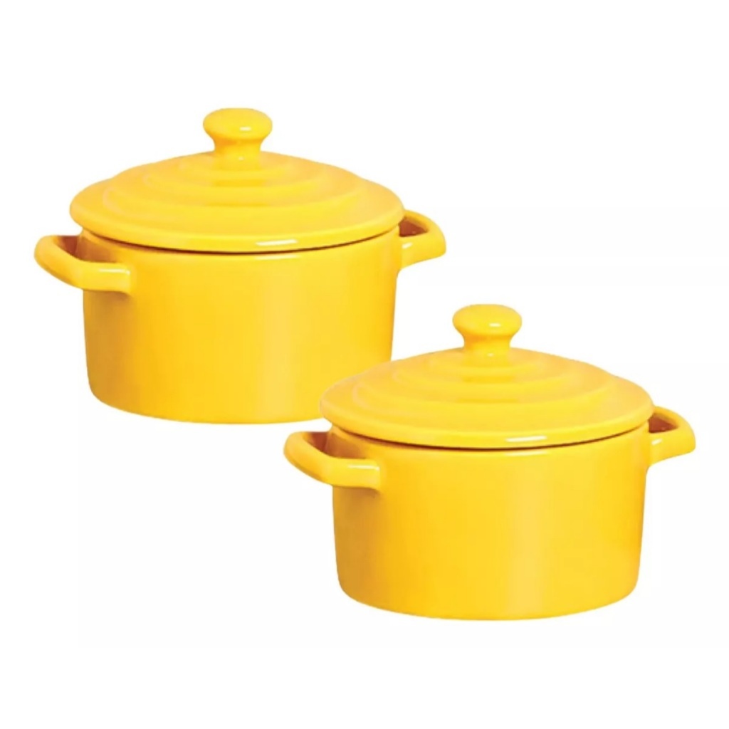 Mini Caçarola Cerâmica Amarela: Charme e Praticidade!