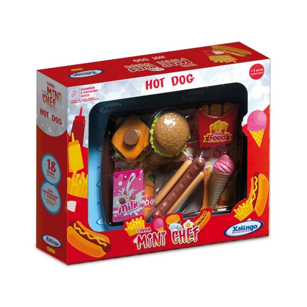 Mini Chef Hot Dog Xalingo: 18 Peças de Diversão!