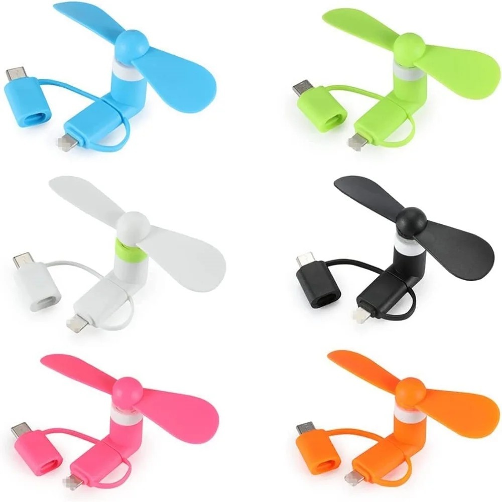 Mini Cooler Celular 3-em-1: Ventoinha Portátil USB