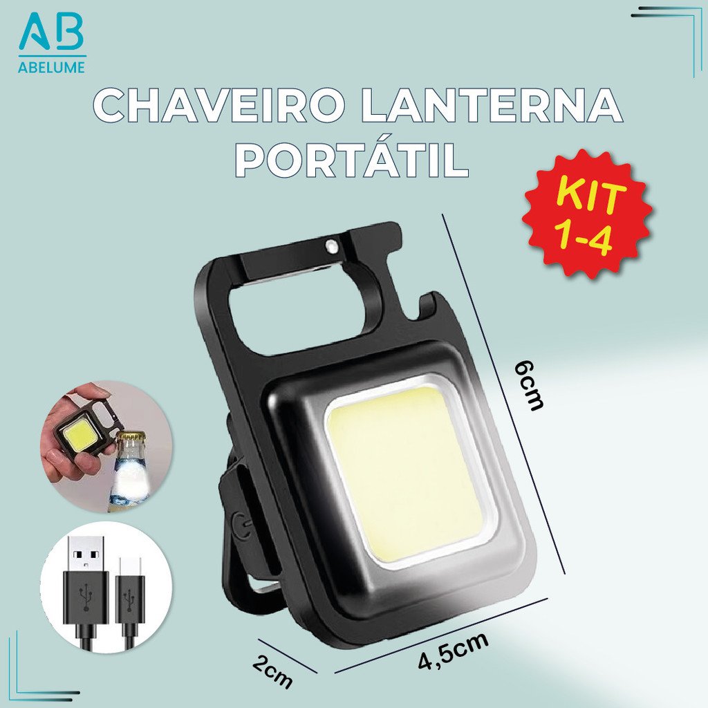 Mini Lanterna Chaveiro 1000 Lumens: Ilumine Já!