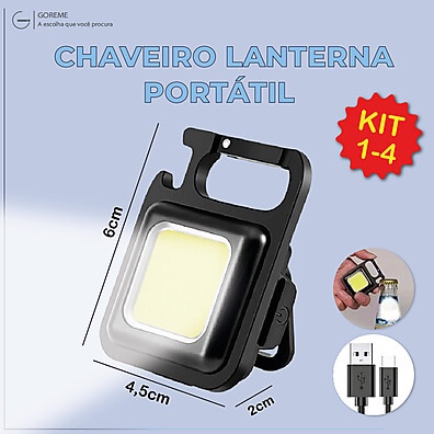 Mini Lanterna Chaveiro 1000 Lumens: Super Potente!