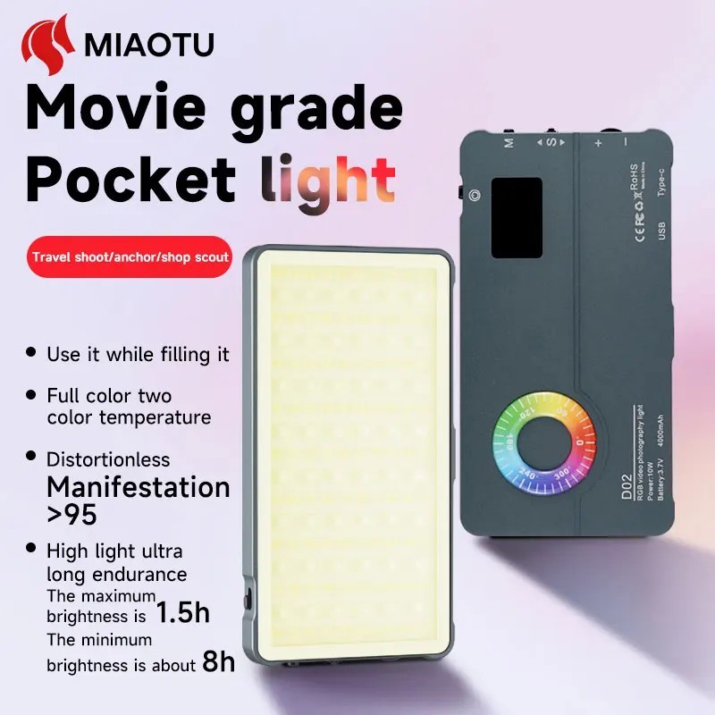 Mini LED RGB: Iluminação Portátil para Vídeos