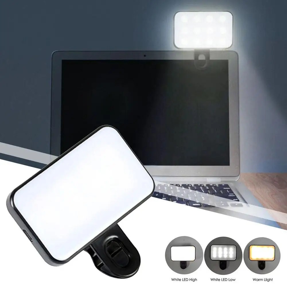Mini Luz LED para Webcam: Iluminação Portátil!