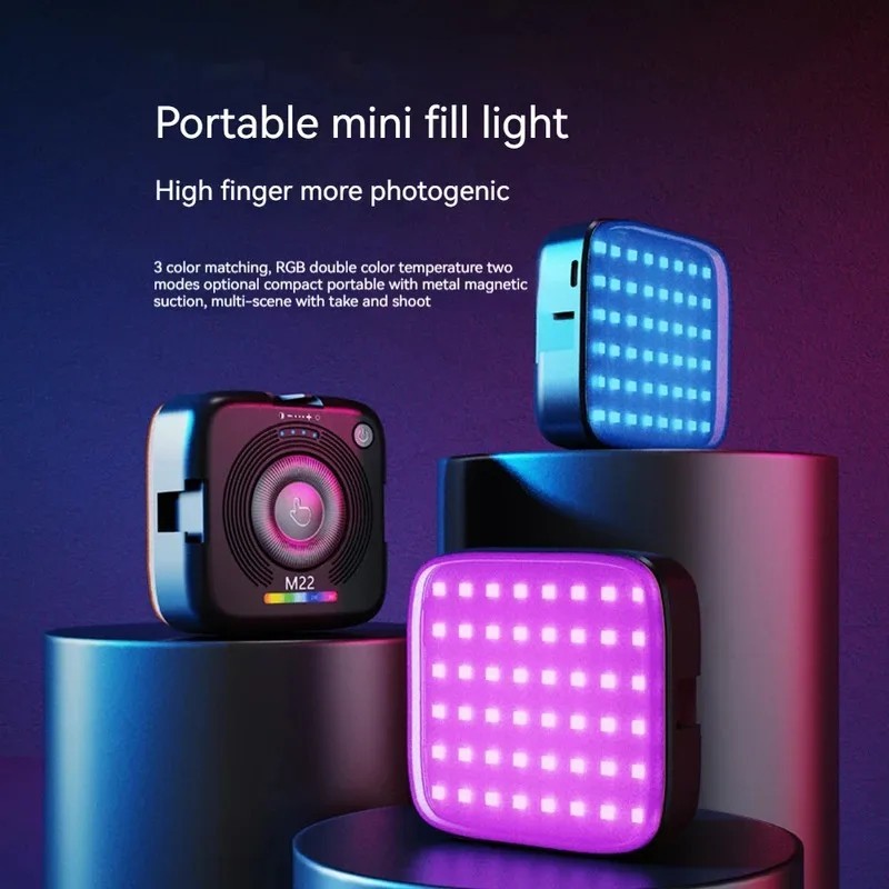 Mini Luz RGB Portátil: Iluminação Perfeita!