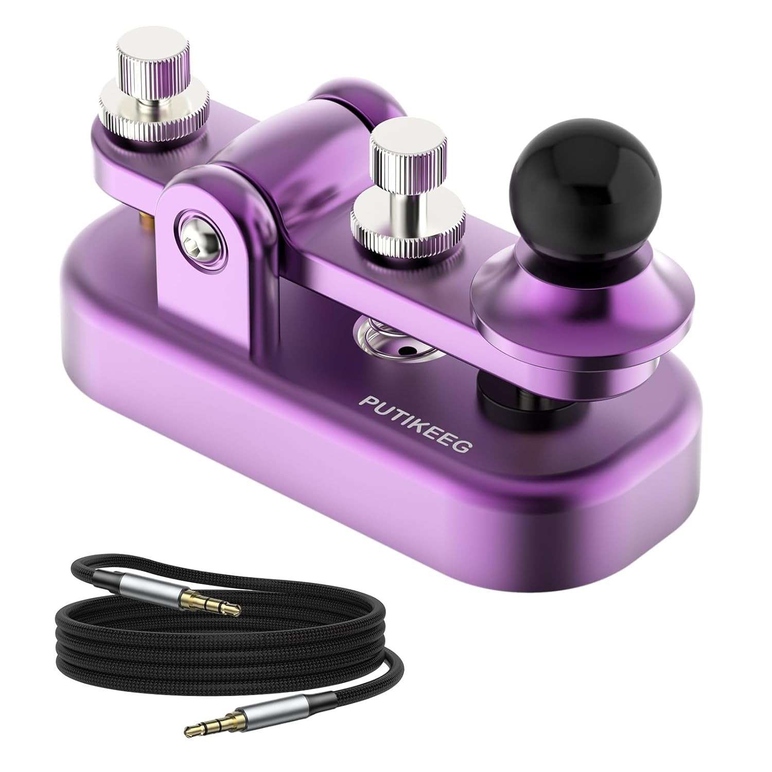 Mini Rádio Morse Putikeeg Roxo: Conecte-se com o Código CW e Telegrama!