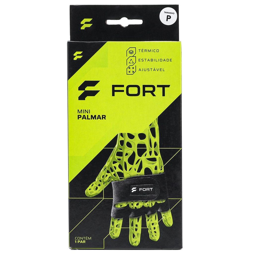 Mini Palmar Fort Neopreme Preta: Proteção e Performance