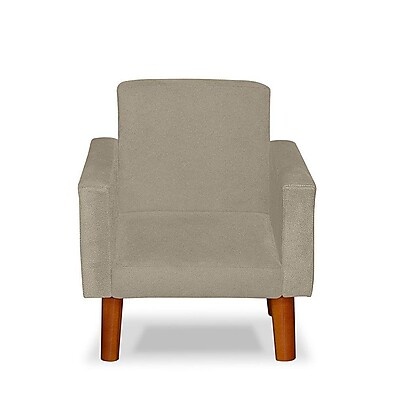 Mini Poltrona Infantil Nina em Suede Bege - Conforto e Estilo para Crianças