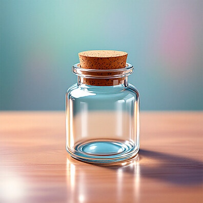 Mini Potes de Vidro com Rolha: 5ml - Kit 12 Unidades