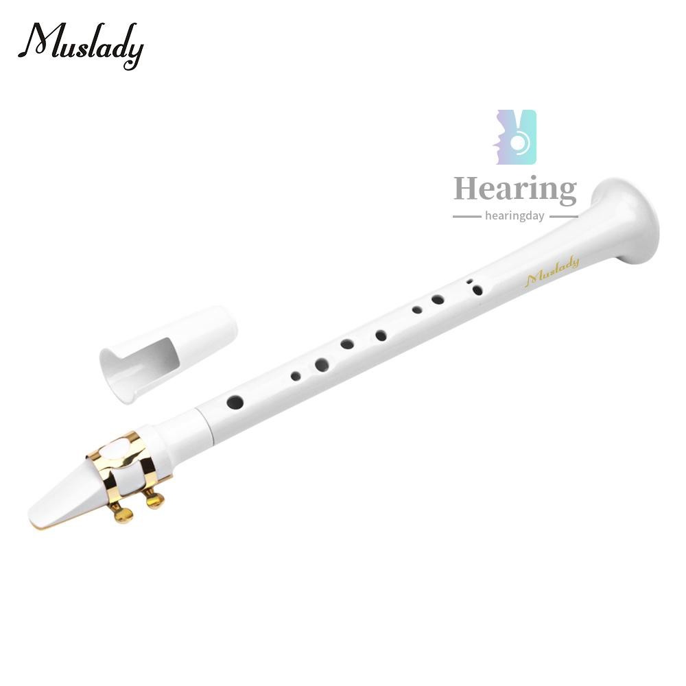 Mini Saxofone Muslady Branco: Leve, Portátil e com Som Surpreendente!