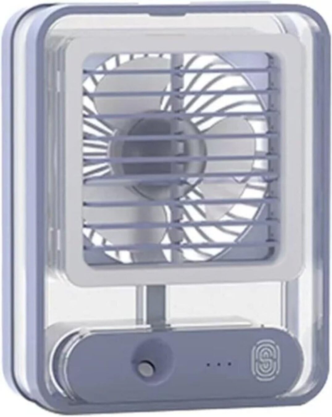 Mini Ventilador com Spray de Água e Luminária LED Portátil USB - 3 Velocidades Branco