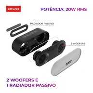 Caixa de Som Aiwa Bluetooth AWS-SP-01: 20W RMS, IP65, 15h Bateria e Luzes Multicores - imagem 4