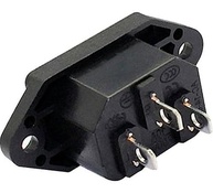 Kit 5 Conectores Tomada Tripolar Macho AS-02 para Painel - Conexão Segura 250V - imagem 4