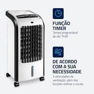 Climatizador Mondial Flash Air CL-03 80W 110V 4-em-1 Resfria Umidifica Filtra Ventilação Oscilação Timer - imagem 5