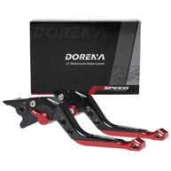 Alavancas de Freio e Embreagem DORENA Ajustáveis para Yamaha R3, R25, MT-03 e MT-25 (Preto/Vermelho) - imagem 1