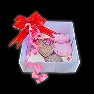 Caixa Embalagem 9 Doces Branca 10x10x4 com Visor - Ref. 03 - imagem 2