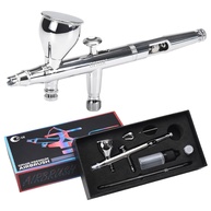 OPHIR Kit de Aerógrafo 0,35mm - Dupla Ação com 2 e 7cc, Ideal para Pintura de Miniaturas, Artesanato e Customização de Sapatos - imagem 1