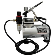Kit Aerógrafo Profissional com Compressor Ação Dupla 0.3mm - Arte, Confeitaria, Bronzeamento e Mais! - imagem 1