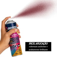 Tinta Spray 400ml Vermelho Uso Geral em Aço Ferro Couro Gesso Cerâmica | Universo | Kit 06 un - imagem 5