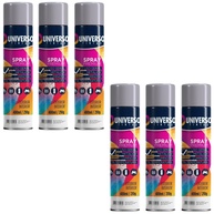 Tinta Spray 400ml Cinza Uso Geral em Aço Ferro Couro Gesso Cerâmica | Universo | Kit 06 un - imagem 1