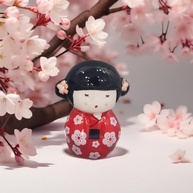 Gueixa em Porcelana - Decoração Japonesa Elegante JAP-06A - imagem 4