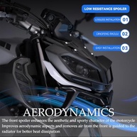 Asas Aerodinâmicas para Yamaha MT-09 (2017-2020): Spoiler Dianteiro Nu Preto - Estilo e Performance! - imagem 5