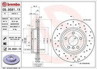 Brembo Rotor de Freio a Disco 09.9581.1X: Segurança e Performance para BMW X3 (2004-2010) - imagem 3