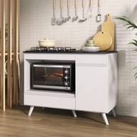 Balcão para Cooktop e Forno 105cm com 1 Porta e 1 Gaveta Veneza Multimóveis - Design Moderno e Funcionalidade - imagem 1