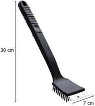 Escova para Limpar Grelha de Churrasqueira 2 em 1 com Espátula - Cerdas de Aço Inoxidável para Limpeza Profunda - imagem 3