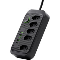 Filtro de Linha 5 Tomadas + 4 USB + 1 USB-C 2m Bivolt - Organize e Carregue Tudo! - imagem 1