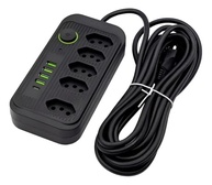 Régua de Energia Torre 5 Tomadas + 4 USB + 1 USB-C 2m 2500W - Potencialize seu Espaço com Segurança e Tecnologia! - imagem 3
