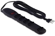 Force Line Protetor e Adaptador de Tomada 5 em 1 com Cabo de 6m - Preto Bivolt - imagem 2