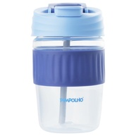 Pimpolho Copo 2 em 1 Canudo e Bico 350ml Azul - Praticidade e Segurança para Bebês - imagem 1