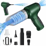 Aspirador de Pó Portátil 2 em 1 Soprador Sem Fio - Potência 120W, Filtro HEPA, Ideal para Carro e Casa (Cinza) - imagem 2