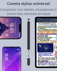 Caneta Stylus Touch Screen Universal 2 em 1 – Para Smartphones, Tablets e Telas Touchscreen Compatível com iOS e Android - imagem 2