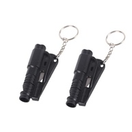Kit 2 Chaveiros de Segurança Automotiva 3 em 1 Karbox: Quebra Vidro, Corta Cinto e Apito - imagem 2