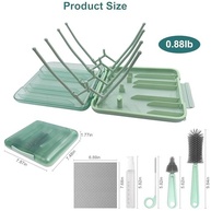 Kit de Limpeza de Mamadeira 7 em 1 com Escovas de Silicone e Escorredor Portátil - imagem 3