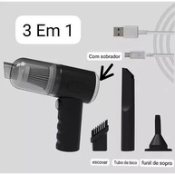 Aspirador Soprador 3 em 1 Recarregável: Limpeza Potente e Portátil para Carro e Casa - imagem 5