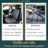 Aspirador Portátil 4 em 1: Limpeza Poderosa, Infla e Sela Sacos a Vácuo | 19000Pa USB - imagem 3